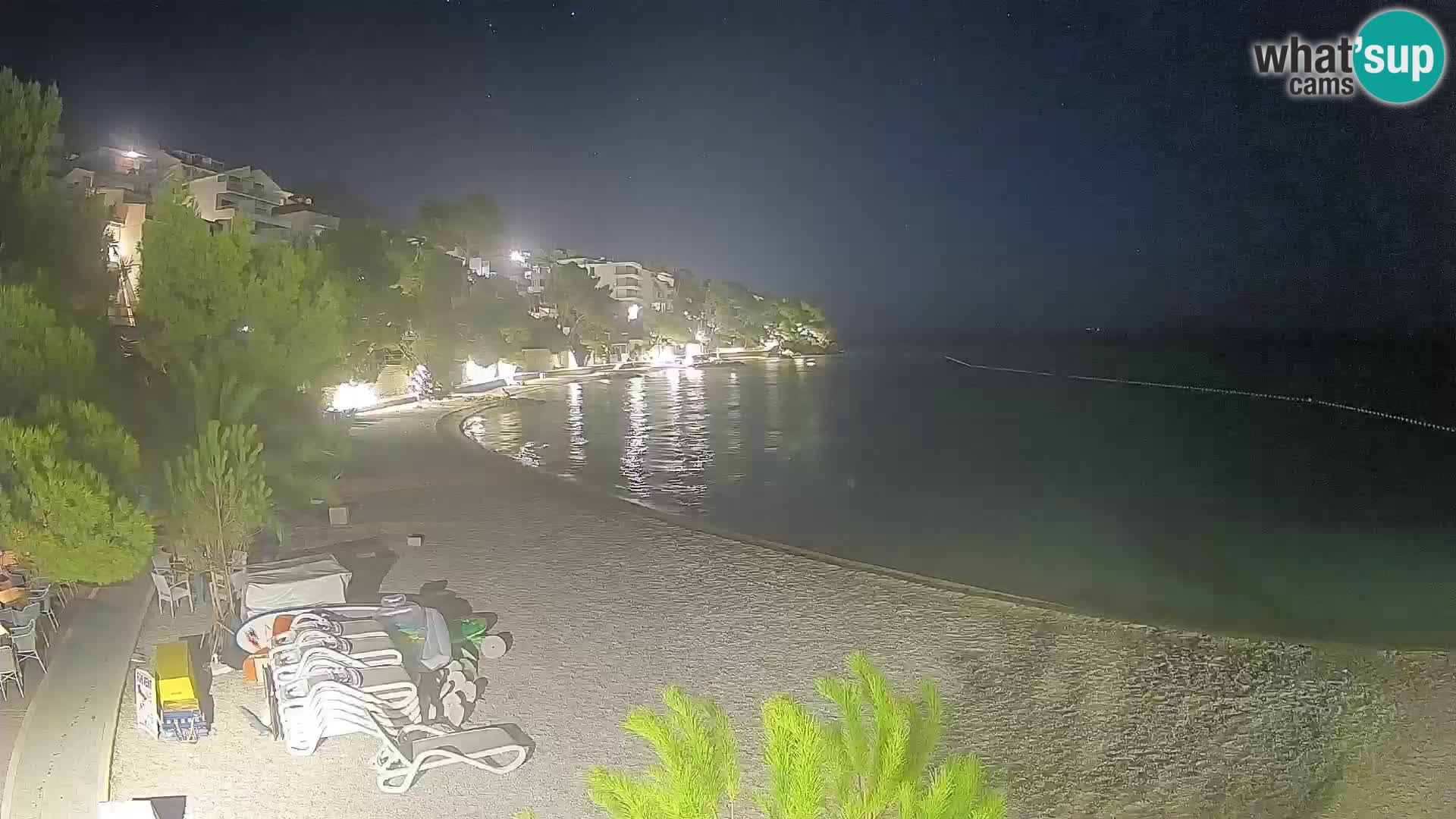 Webcam Playa Lučica Brela – Vista en directo de la costa adriática