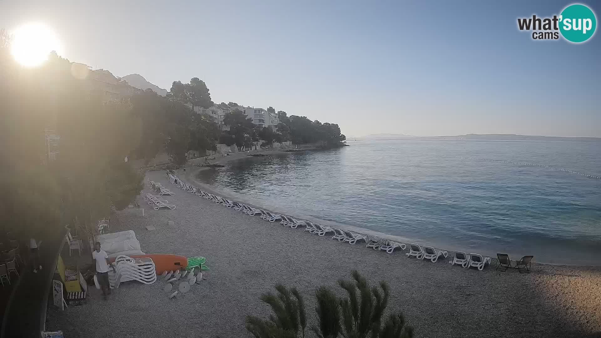 Webcam Plage Lučica Brela – Vue en direct sur la côte adriatique