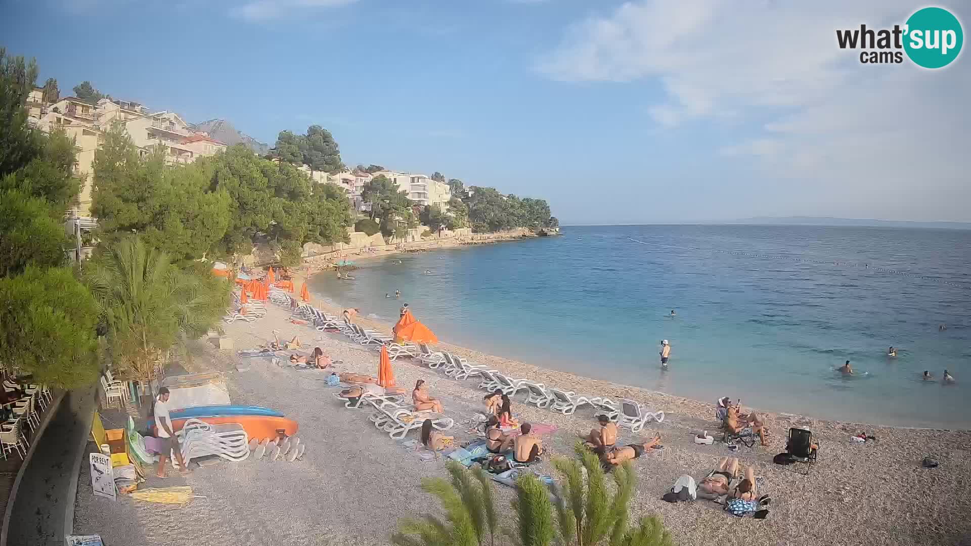 Webcam Plage Lučica Brela – Vue en direct sur la côte adriatique