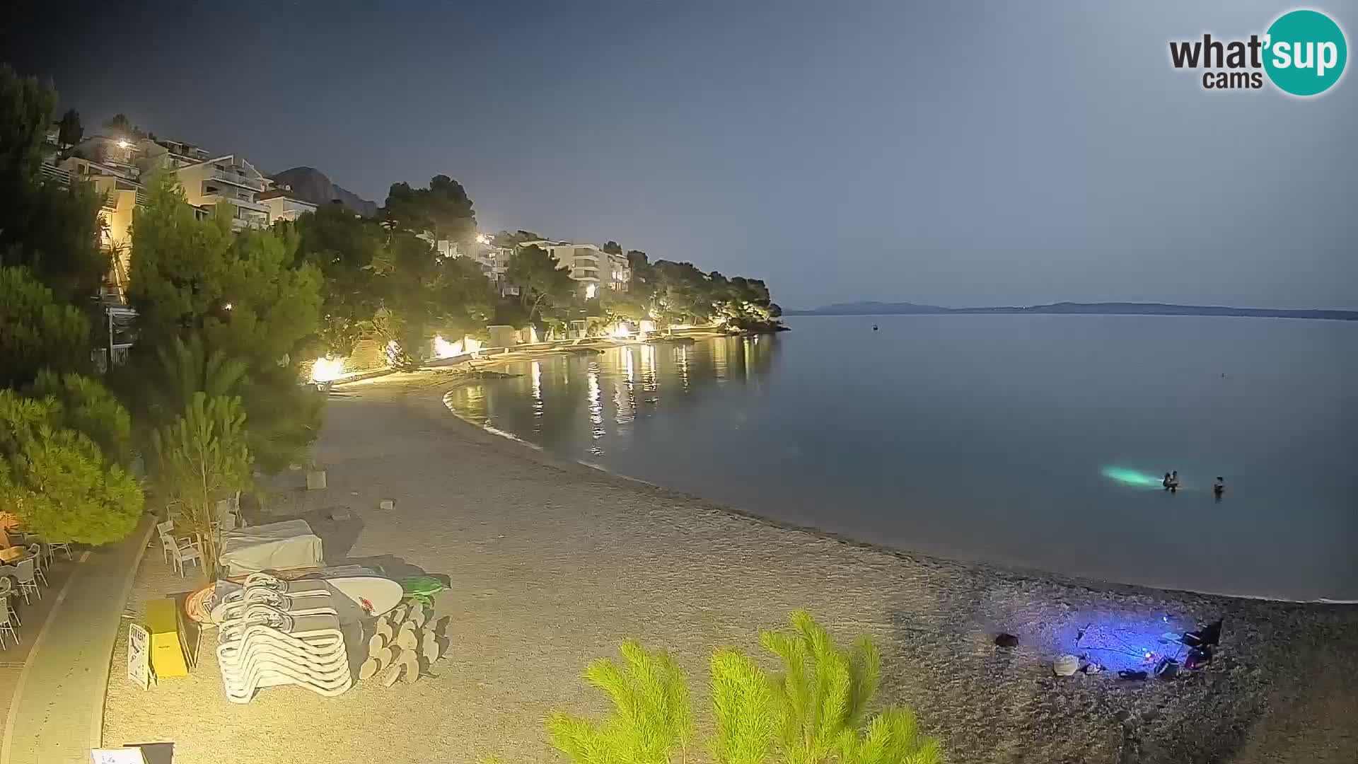 Webcam Playa Lučica Brela – Vista en directo de la costa adriática