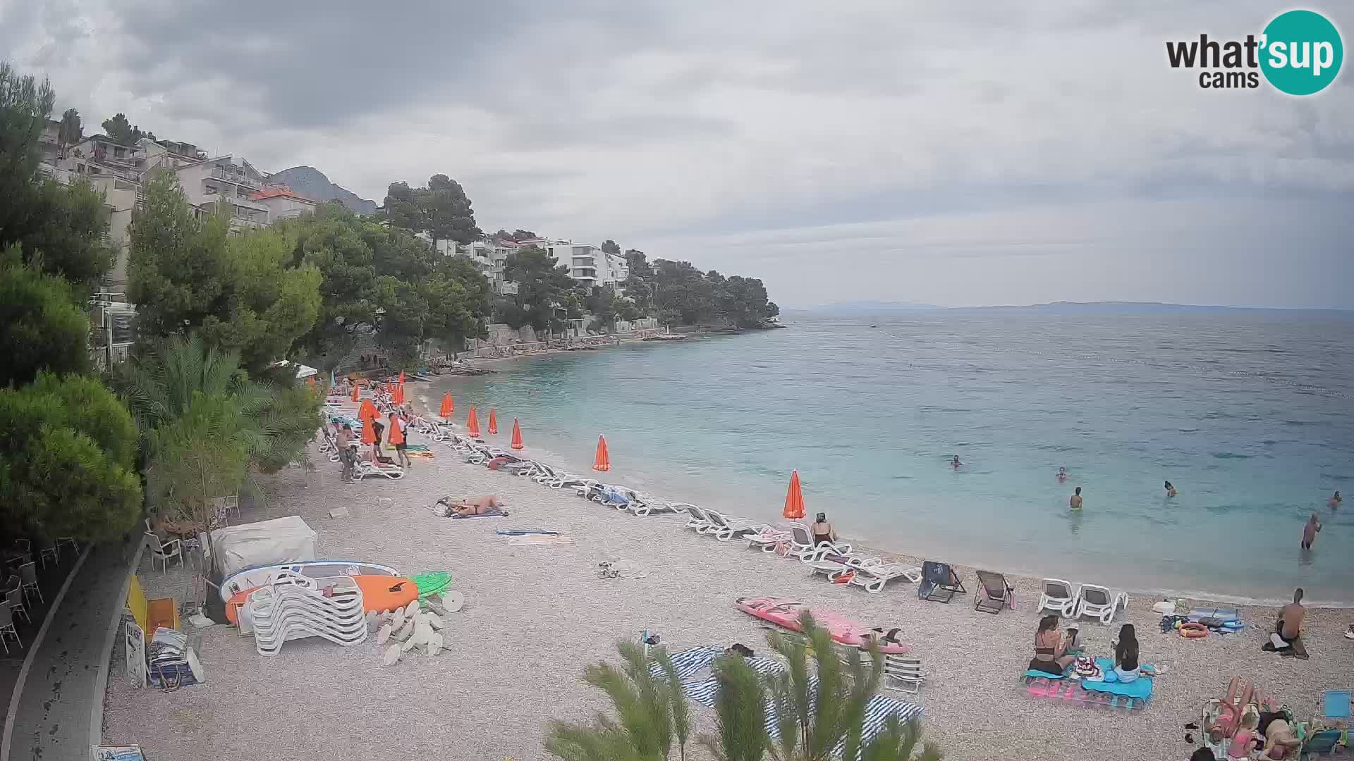 Webcam Playa Lučica Brela – Vista en directo de la costa adriática