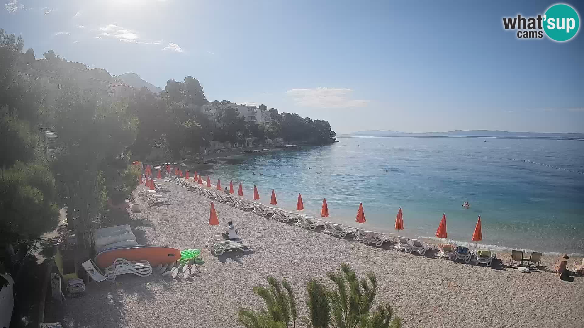 Webcam Playa Lučica Brela – Vista en directo de la costa adriática