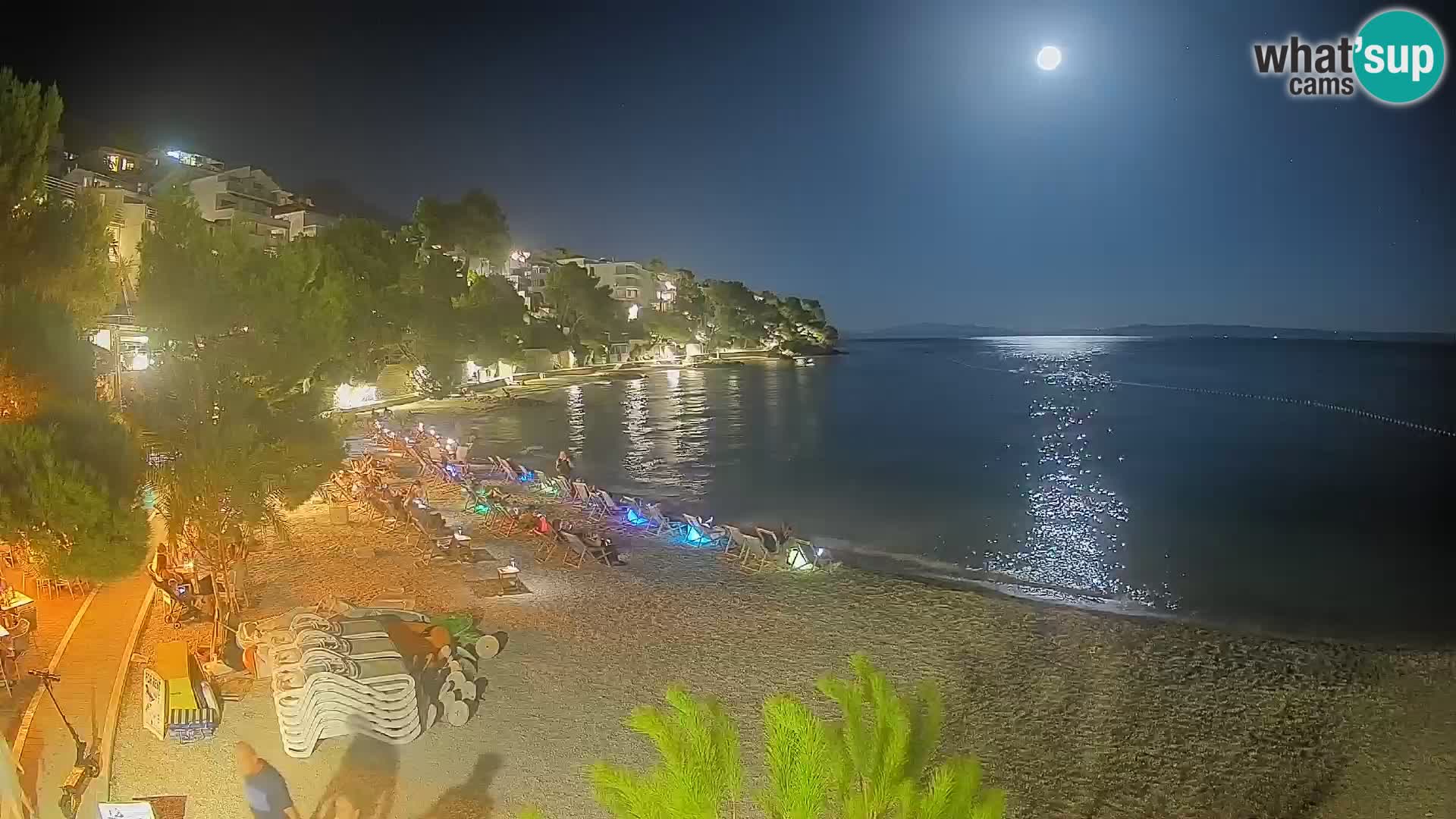Spletna kamera Plaža Lučica Brela – Pogled v živo na Jadransko obalo