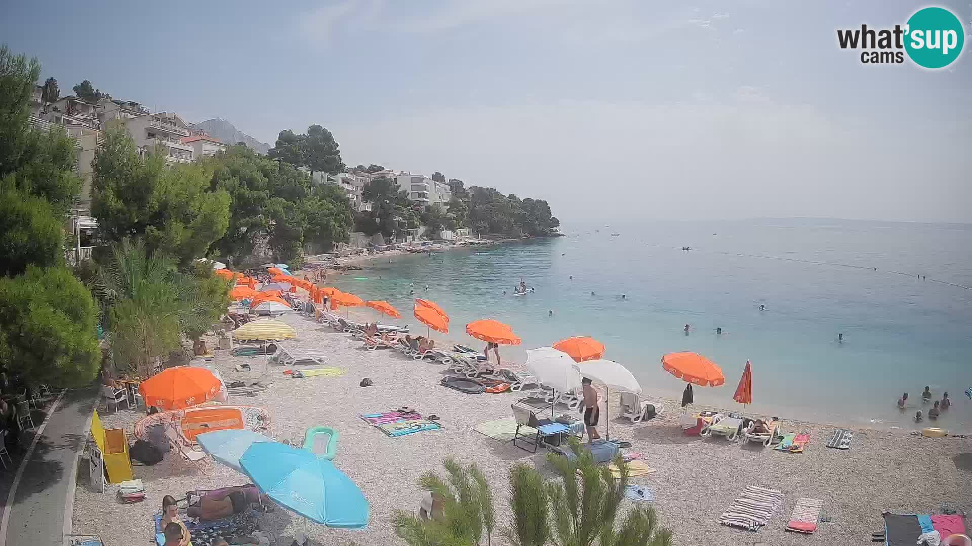 Webcam Playa Lučica Brela – Vista en directo de la costa adriática