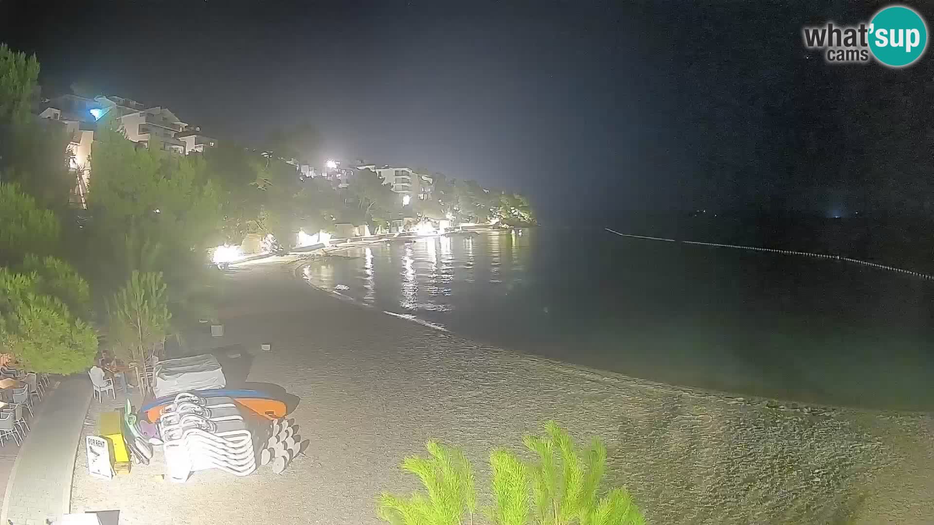 Web kamera Plaža Lučica Brela – Pogled uživo na jadransku obalu