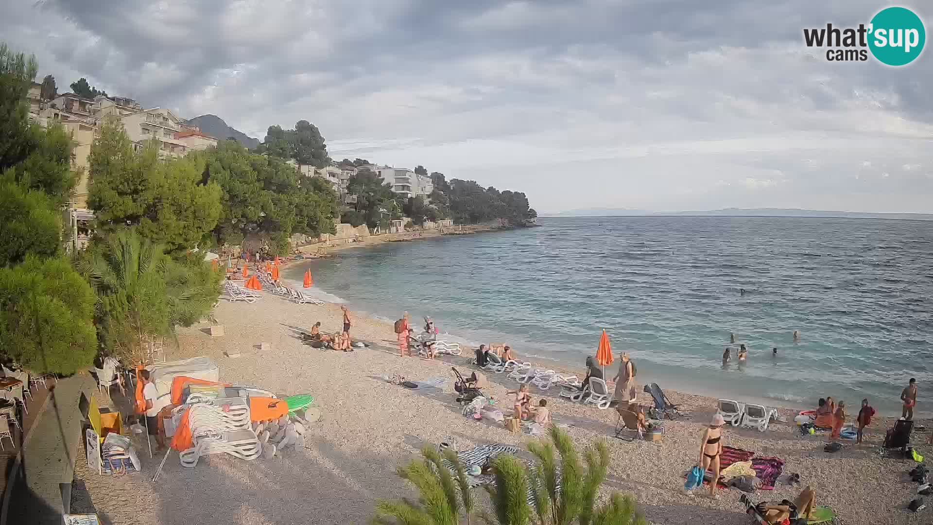 Webcam Spiaggia Lučica Brela – Vista live sulla costa adriatica