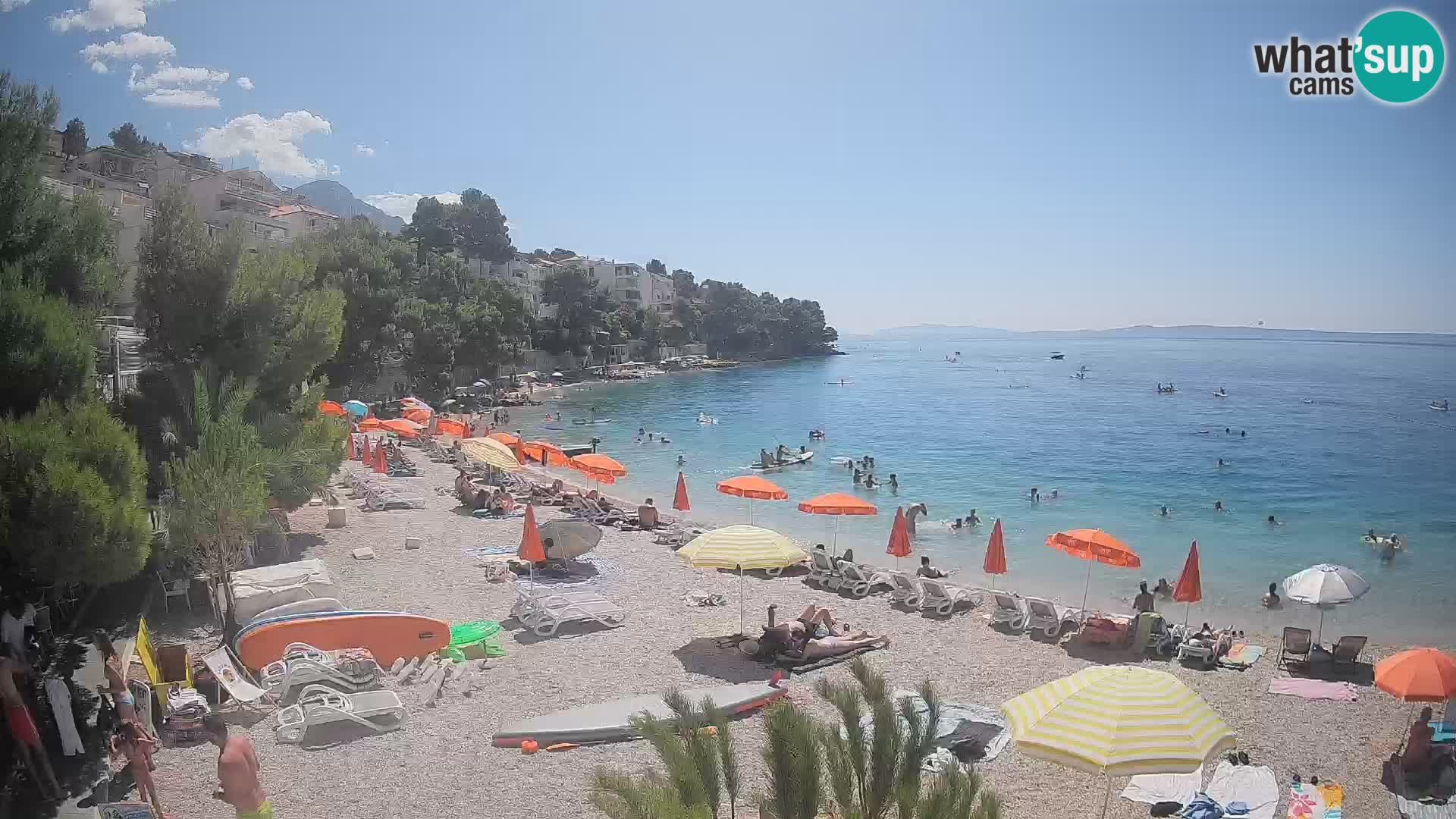 Webcam Playa Lučica Brela – Vista en directo de la costa adriática