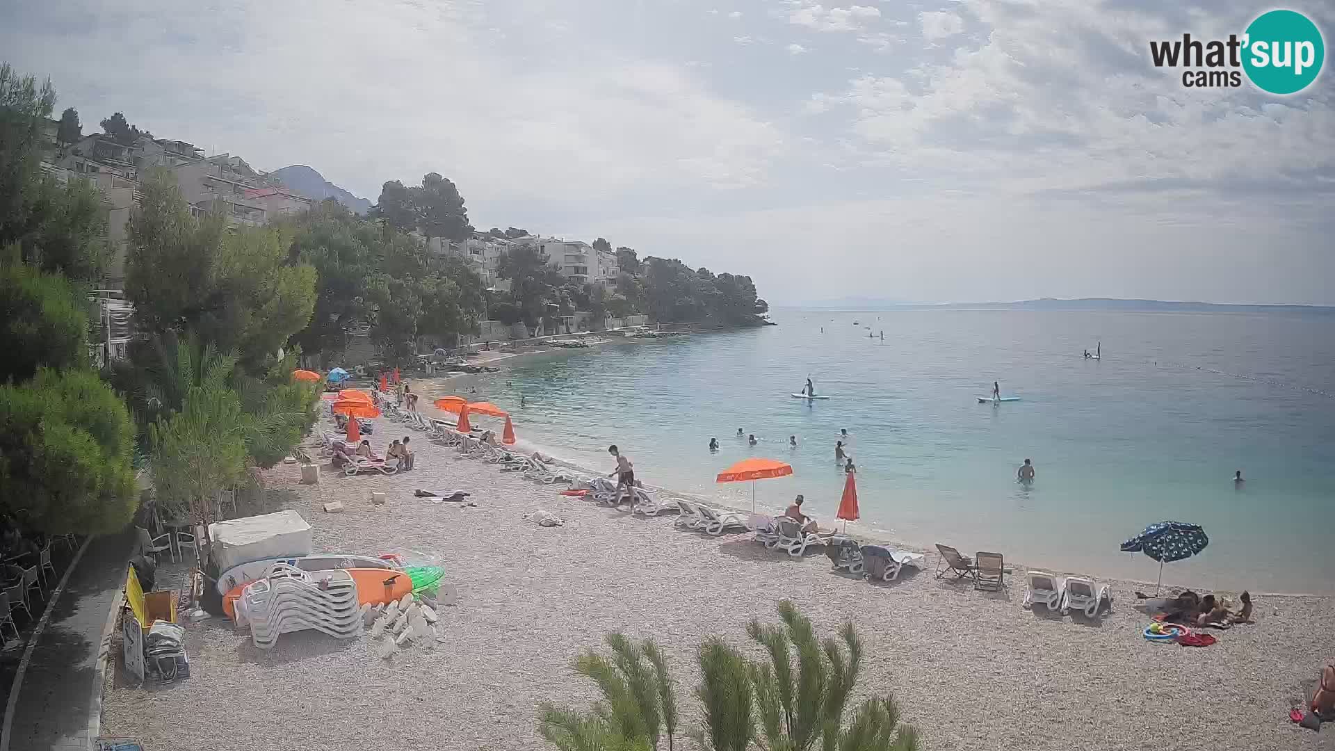 Webcam Spiaggia Lučica Brela – Vista live sulla costa adriatica
