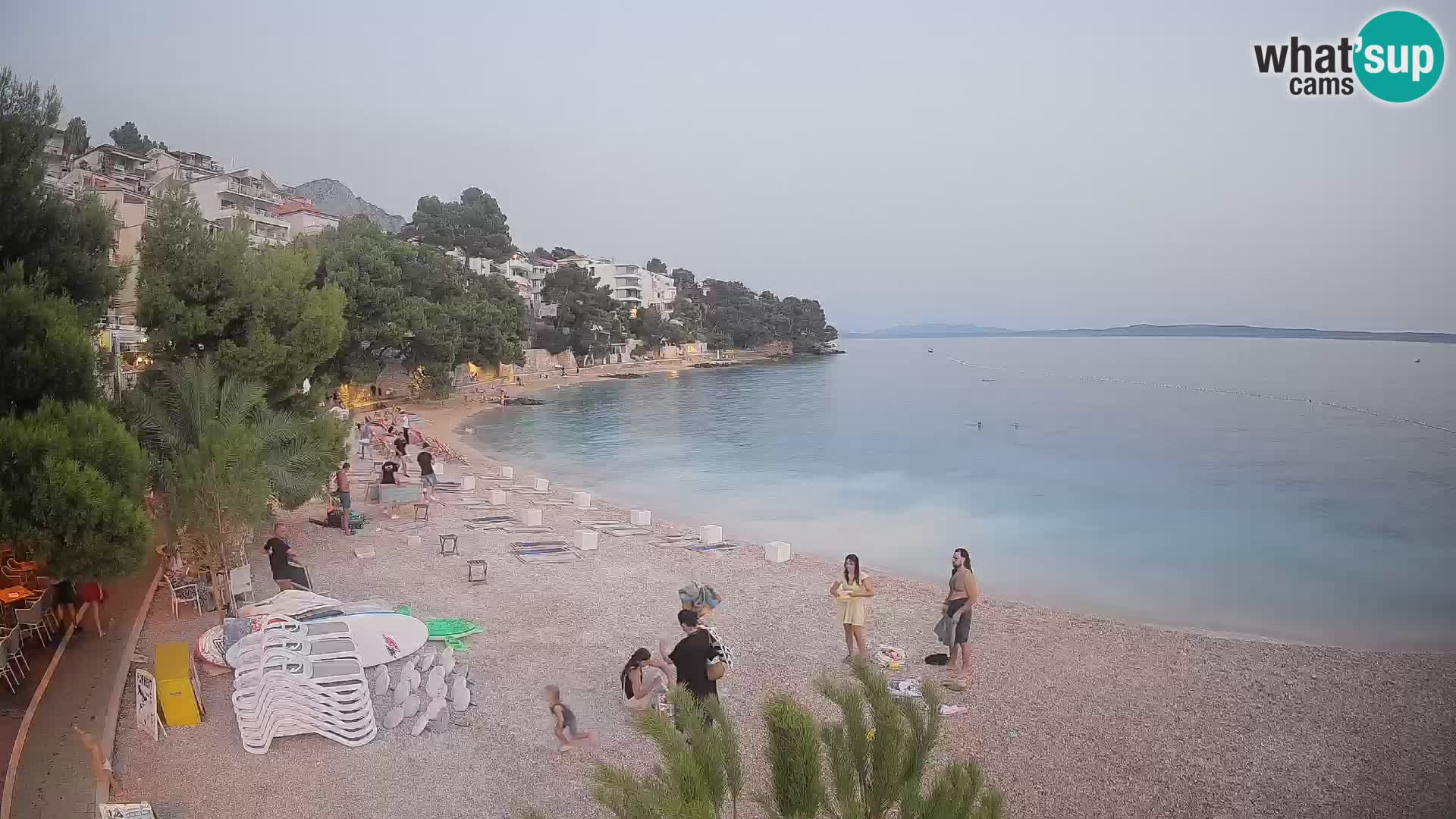 Webcam Spiaggia Lučica Brela – Vista live sulla costa adriatica