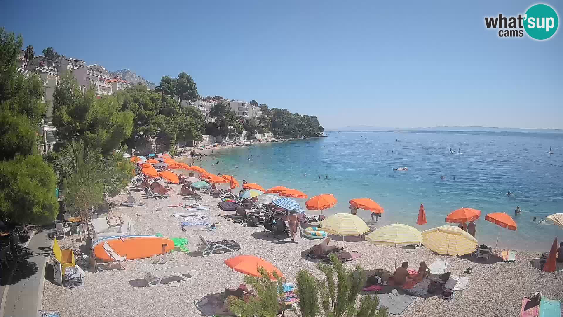 Webcam Lučica Beach Brela – Live View from the Adriatic Coast