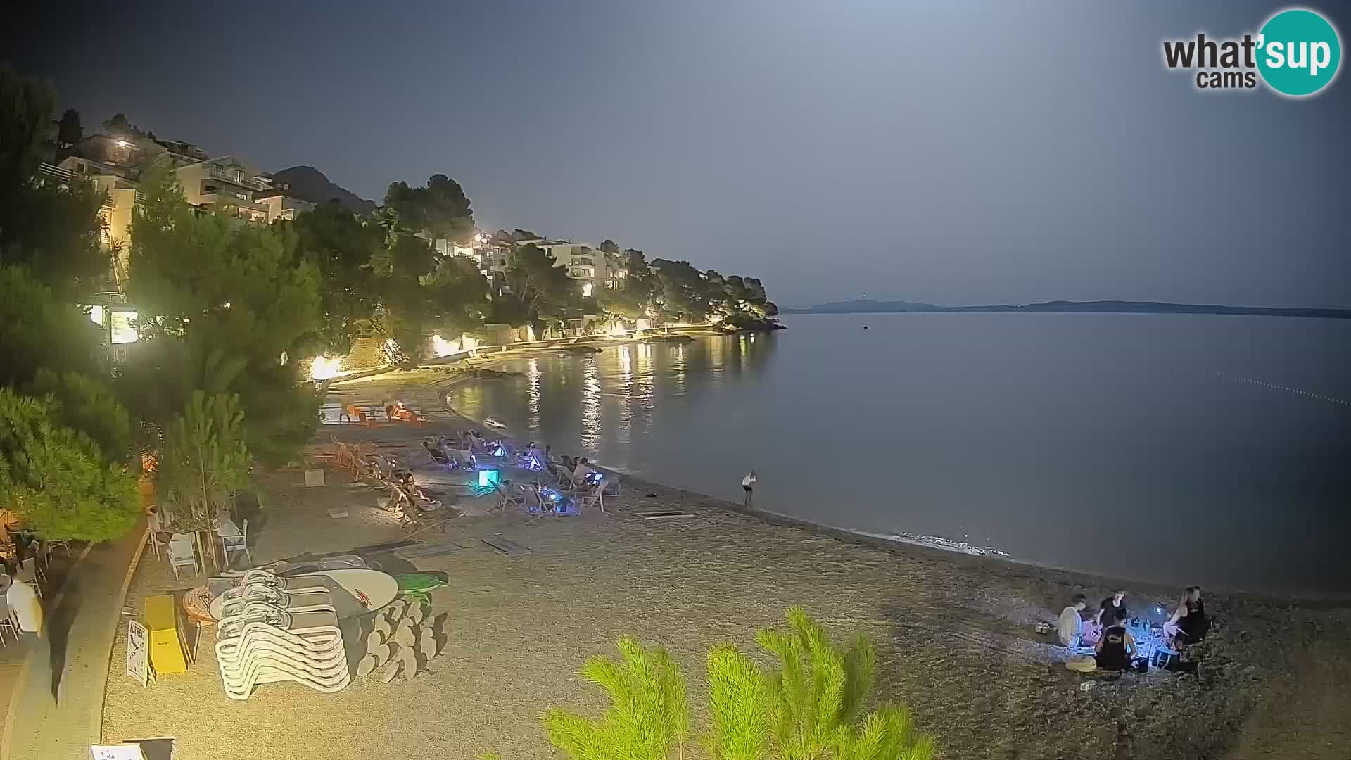 Webcam Plage Lučica Brela – Vue en direct sur la côte adriatique