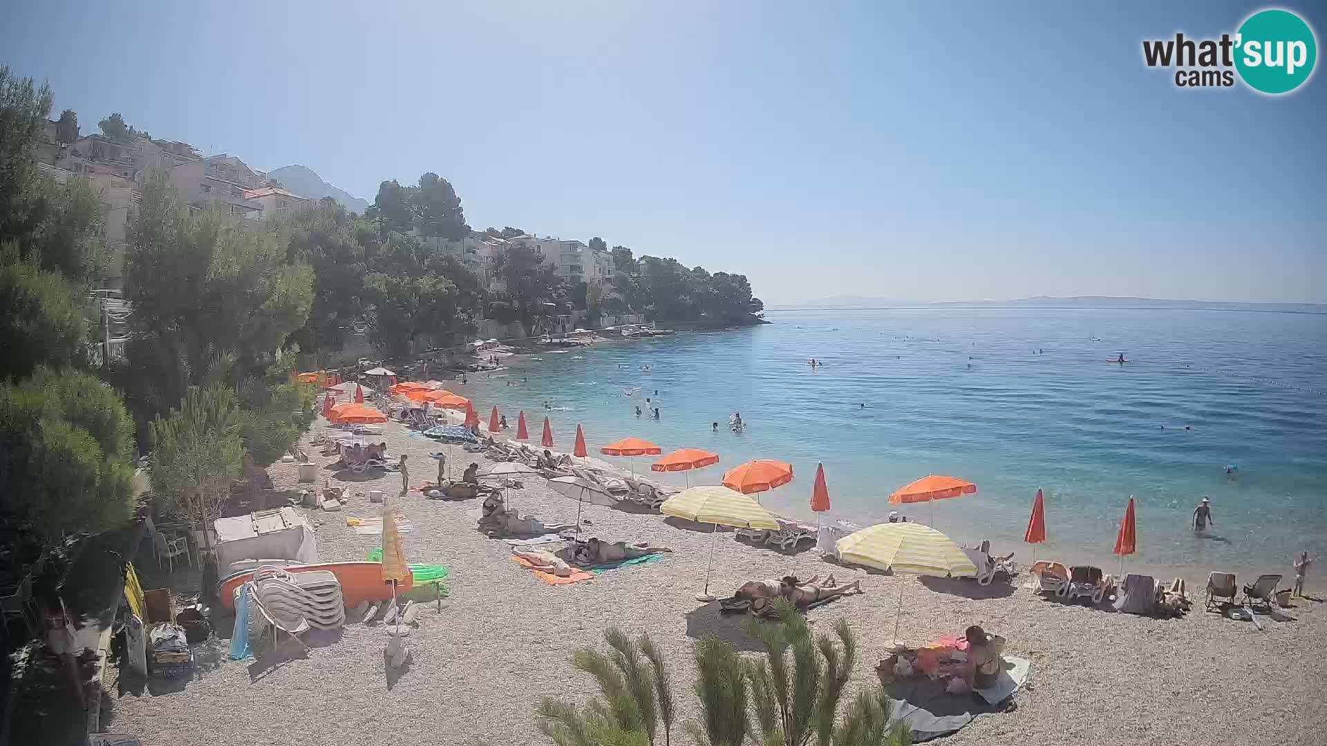 Webcam Lučica Beach Brela – Live View from the Adriatic Coast