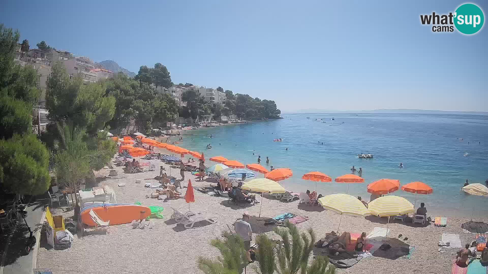 Webcam Playa Lučica Brela – Vista en directo de la costa adriática