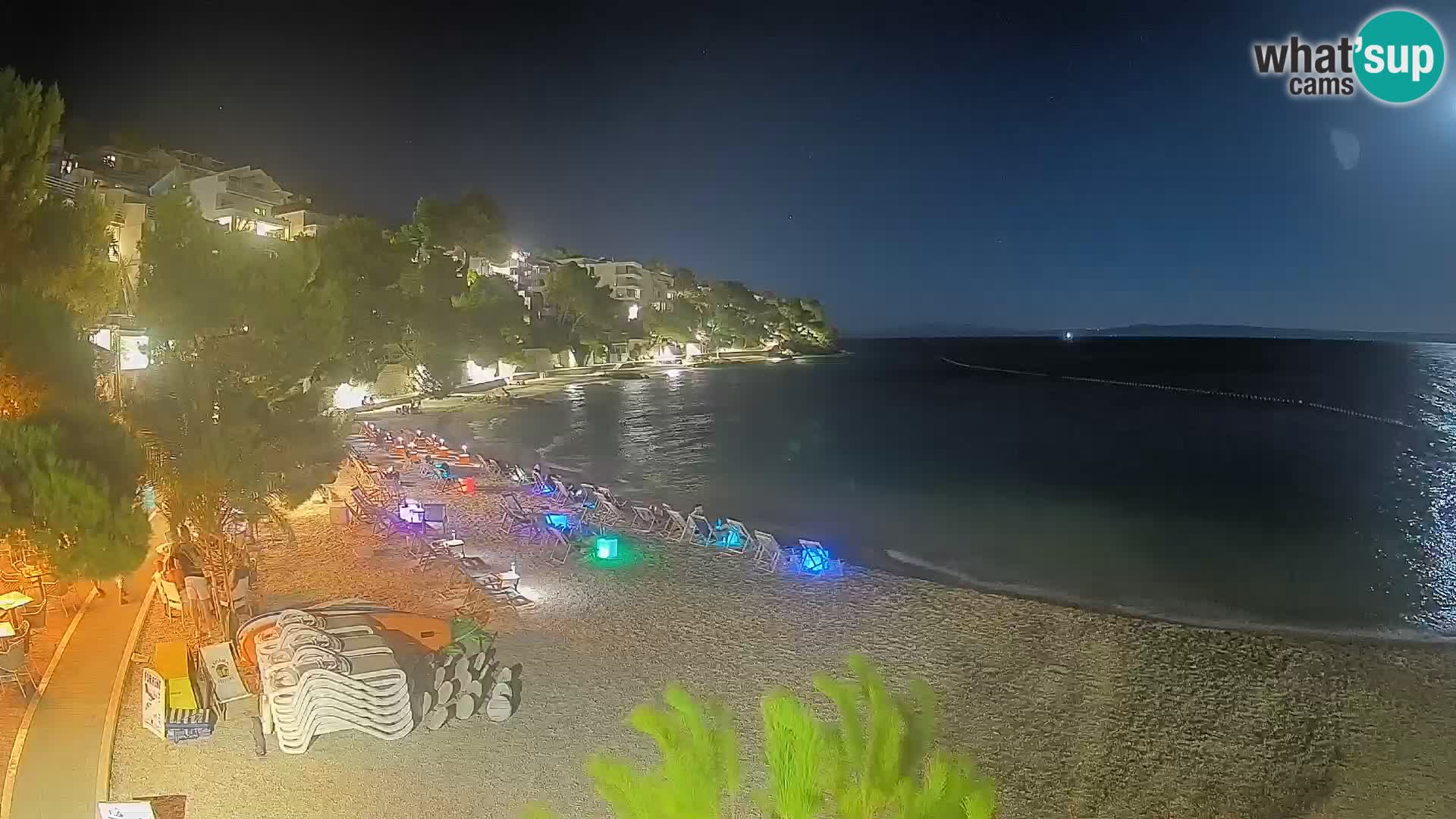 Webcam Plage Lučica Brela – Vue en direct sur la côte adriatique