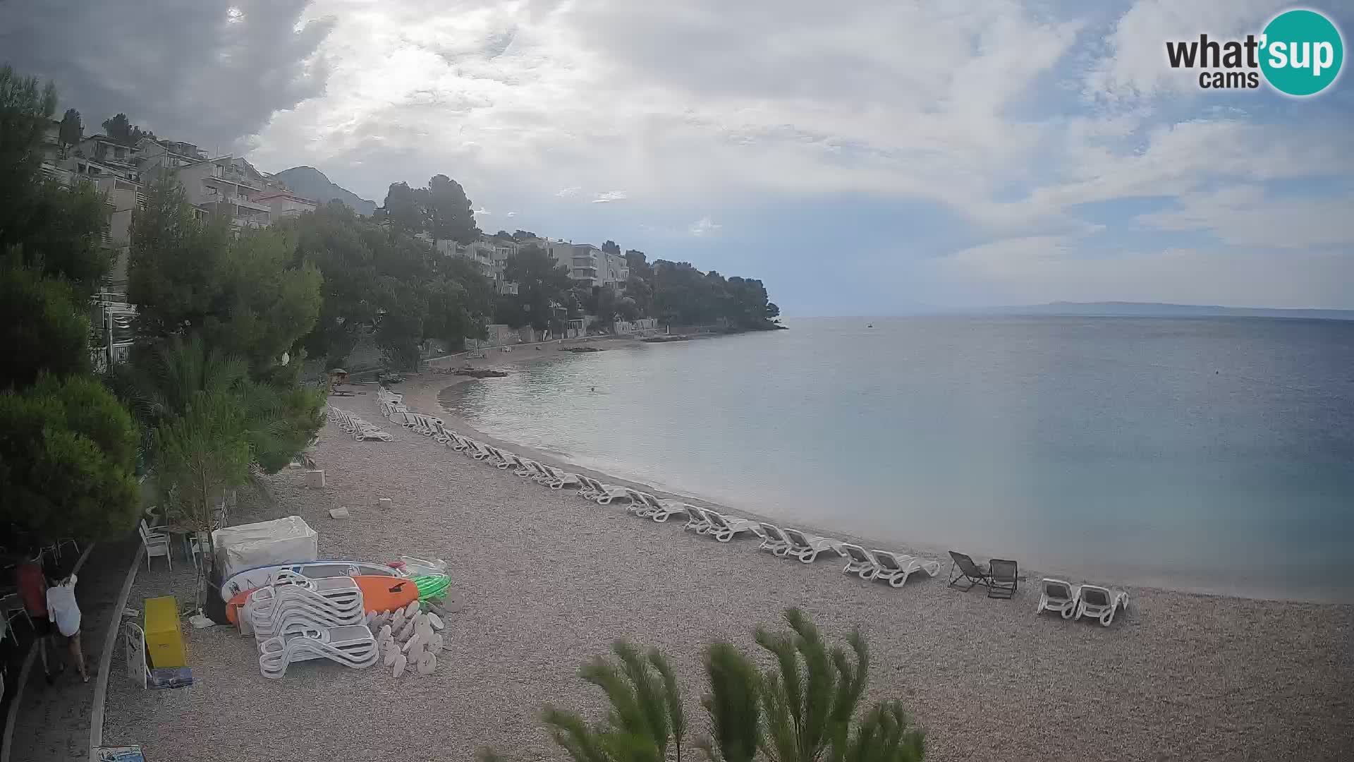 Webcam Playa Lučica Brela – Vista en directo de la costa adriática
