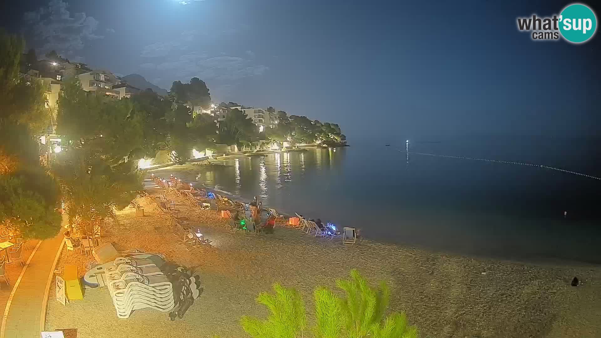 Webcam Spiaggia Lučica Brela – Vista live sulla costa adriatica
