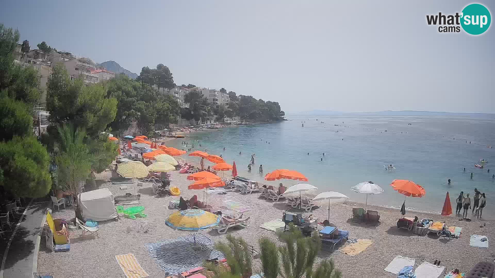 Webcam Playa Lučica Brela – Vista en directo de la costa adriática
