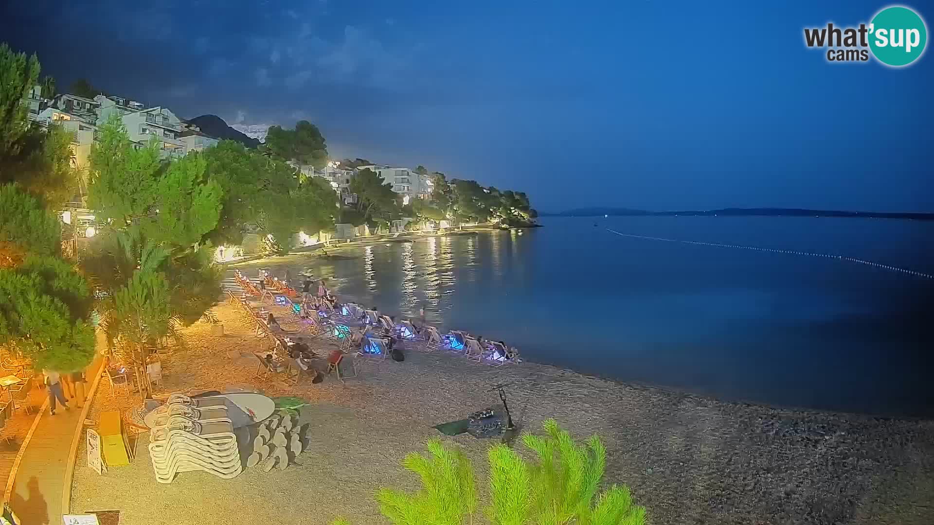 Web kamera Plaža Lučica Brela – Pogled uživo na jadransku obalu