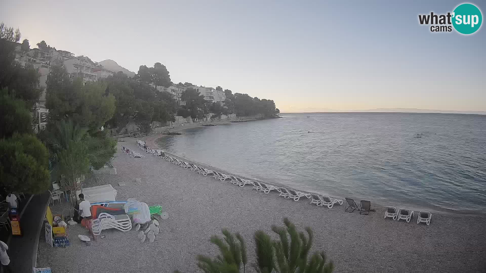 Webcam Lučica Strand Beach Brela – Liveblick von der Adriaküste