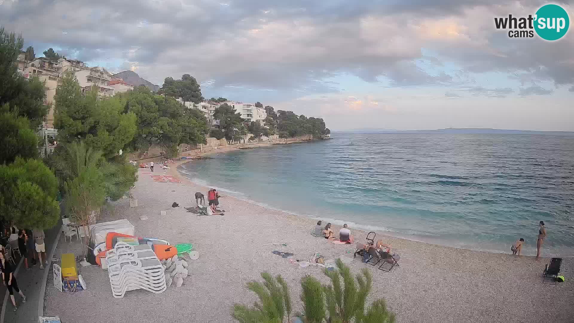 Webcam Spiaggia Lučica Brela – Vista live sulla costa adriatica
