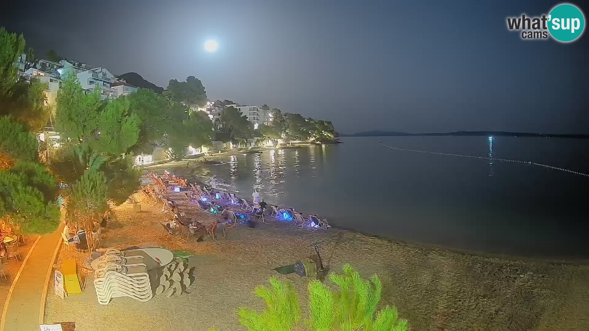 Web kamera Plaža Lučica Brela – Pogled uživo na jadransku obalu