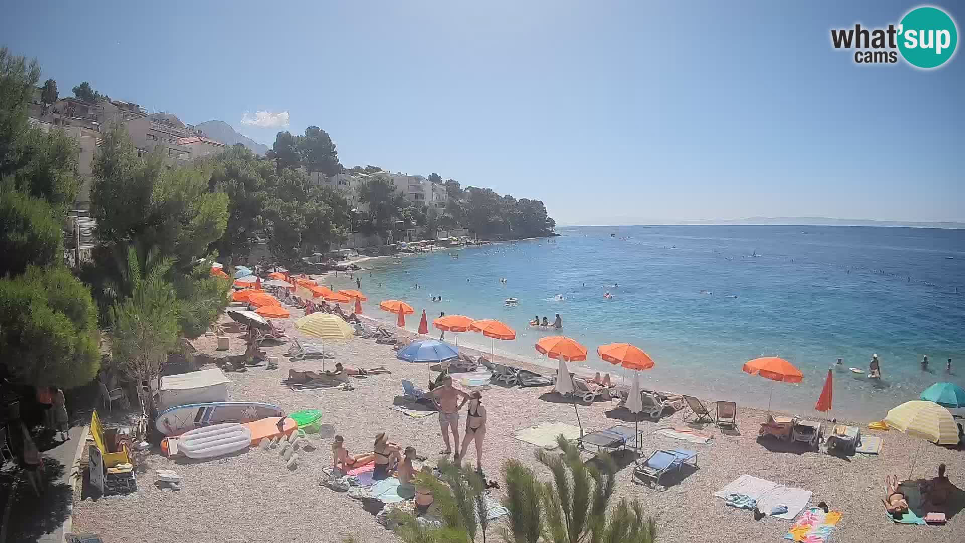 Webcam Lučica Beach Brela – Live View from the Adriatic Coast
