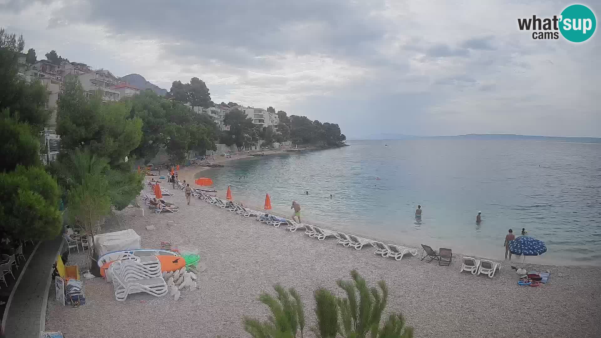 Webcam Playa Lučica Brela – Vista en directo de la costa adriática