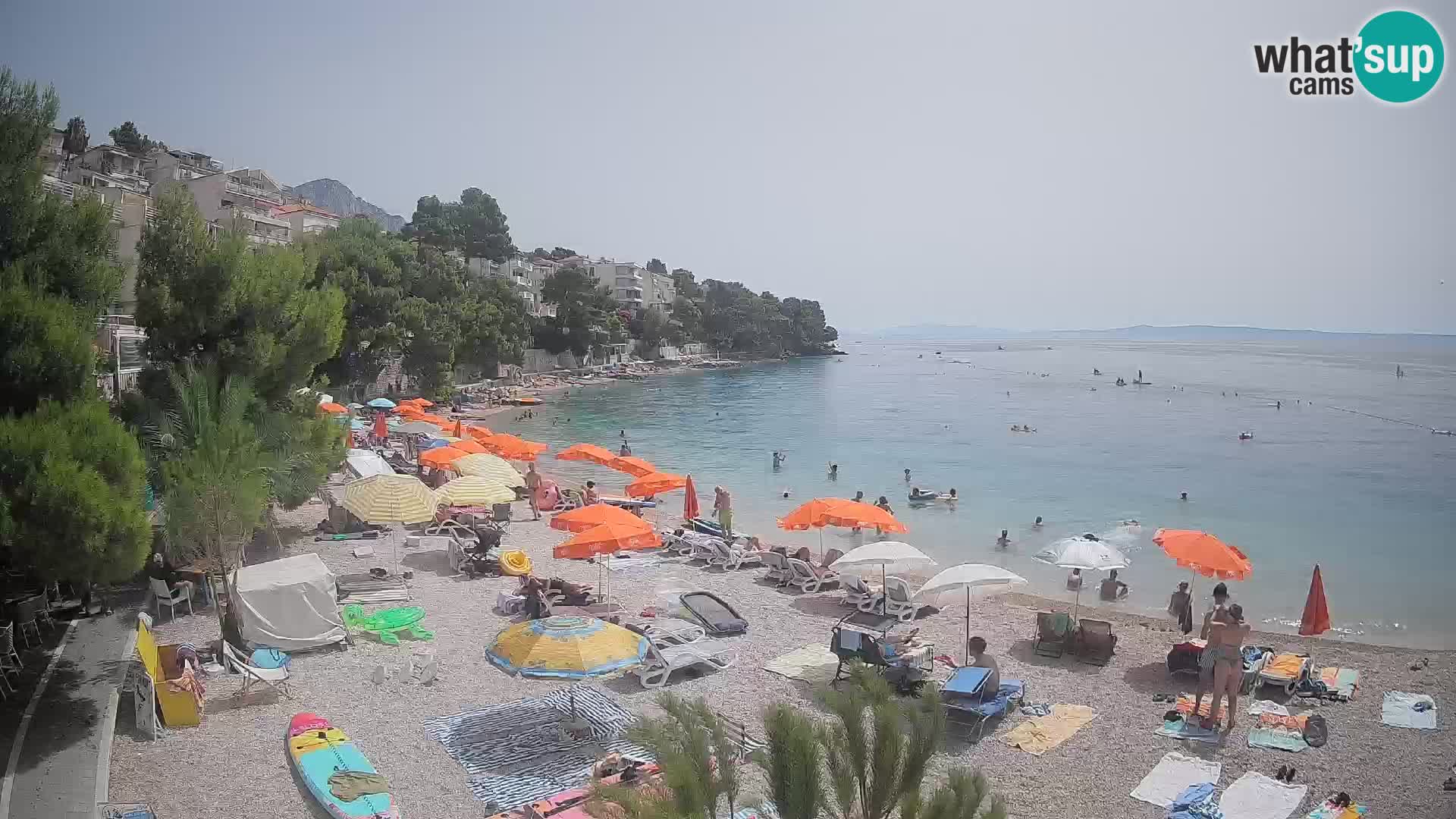 Webcam Spiaggia Lučica Brela – Vista live sulla costa adriatica