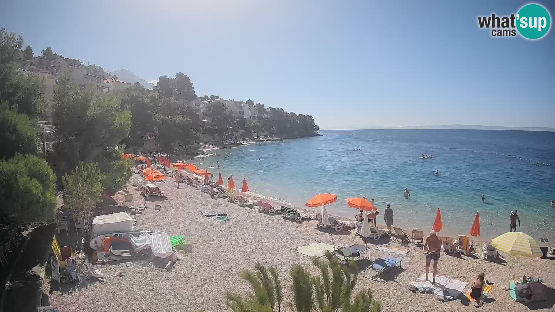 Webcam Lučica Beach Brela – Live View from the Adriatic Coast