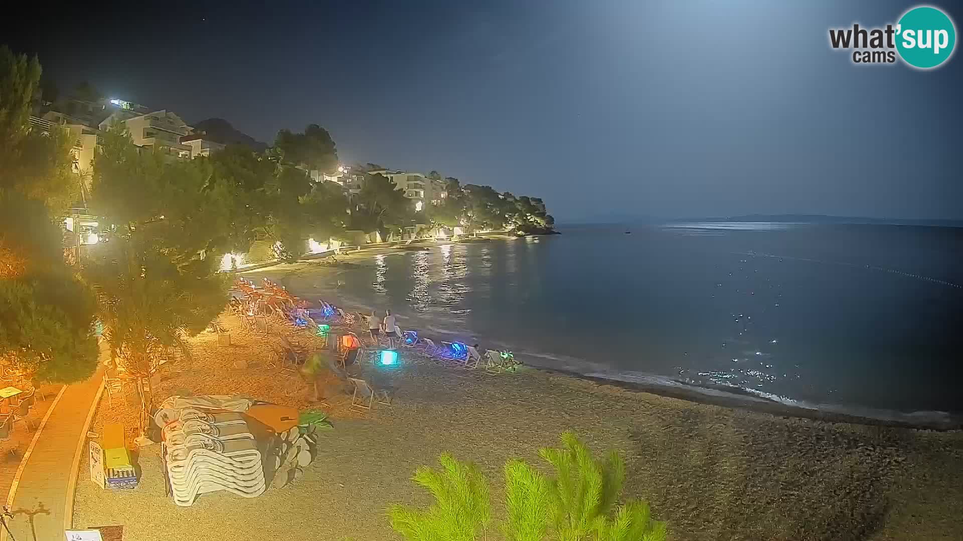 Webcam Lučica Strand Beach Brela – Liveblick von der Adriaküste