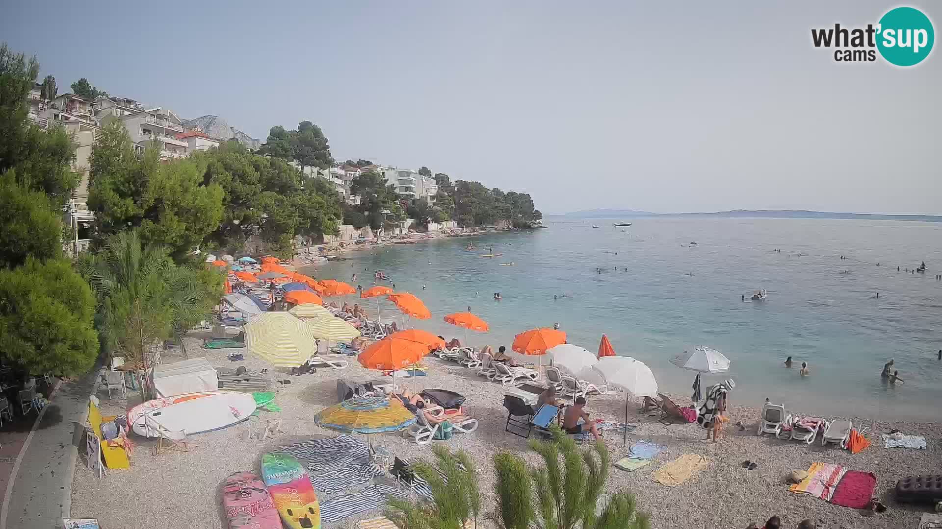 Webcam Lučica Beach Brela – Live View from the Adriatic Coast