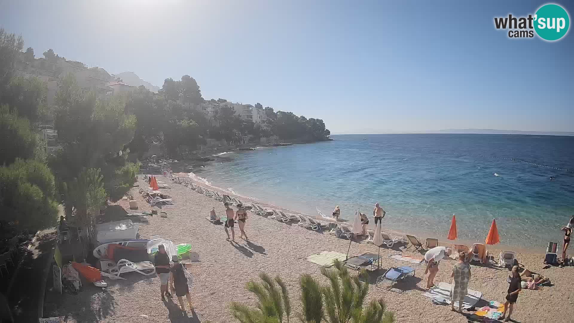 Webcam Playa Lučica Brela – Vista en directo de la costa adriática