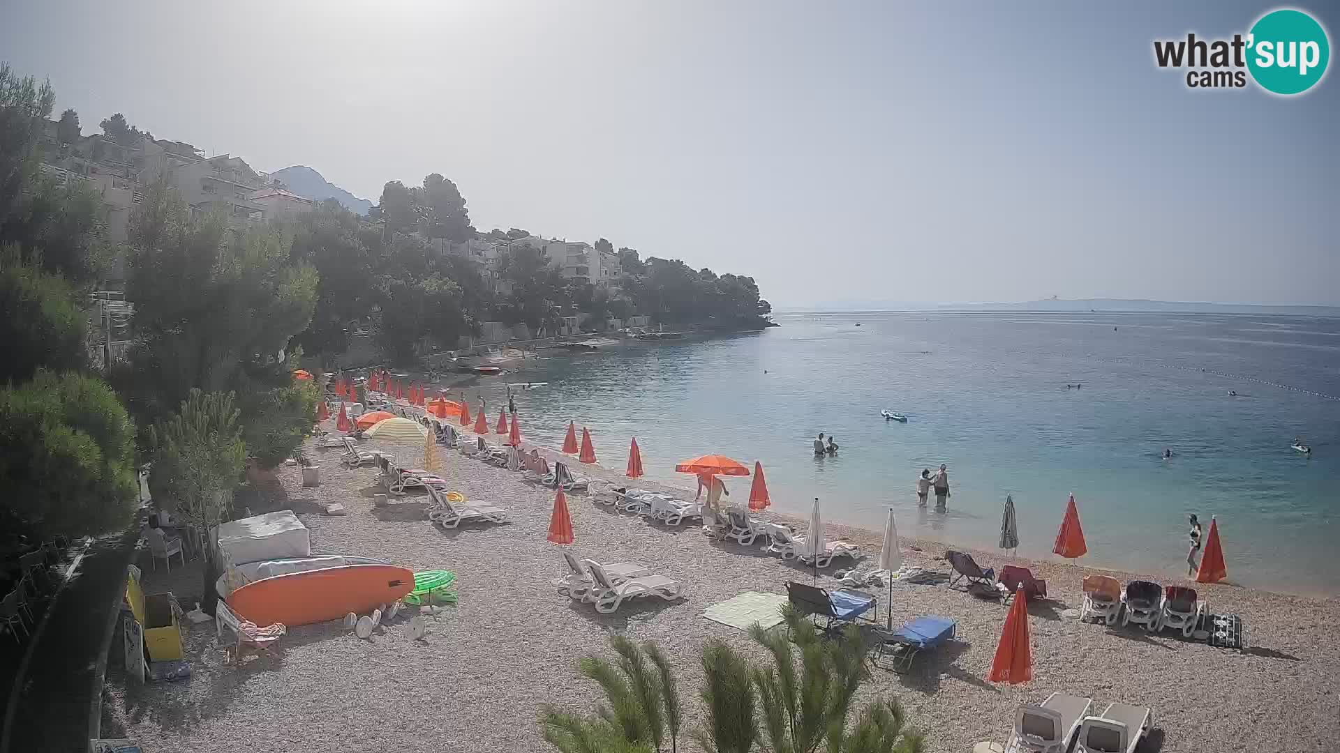 Webcam Playa Lučica Brela – Vista en directo de la costa adriática