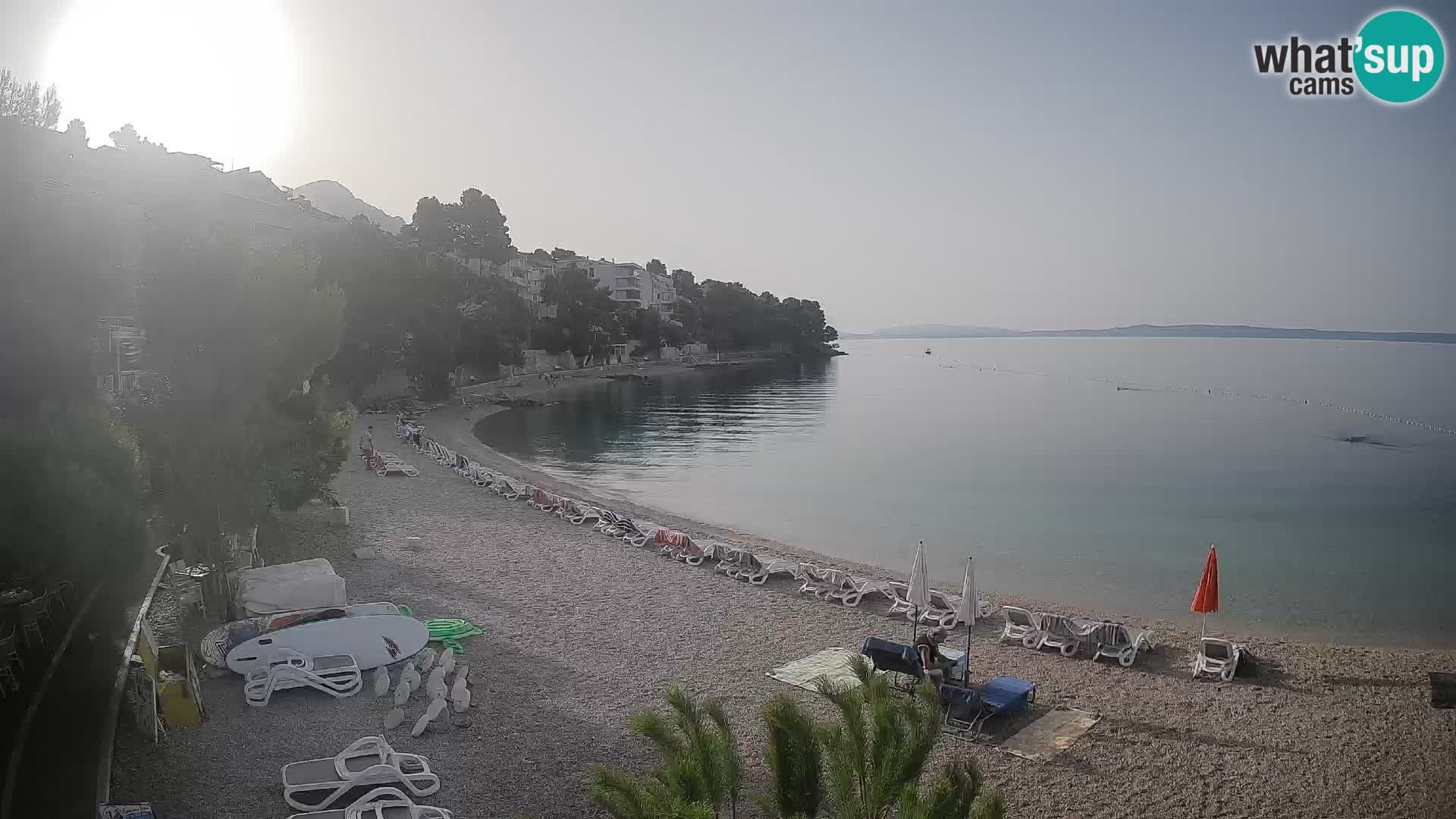 Webcam Playa Lučica Brela – Vista en directo de la costa adriática