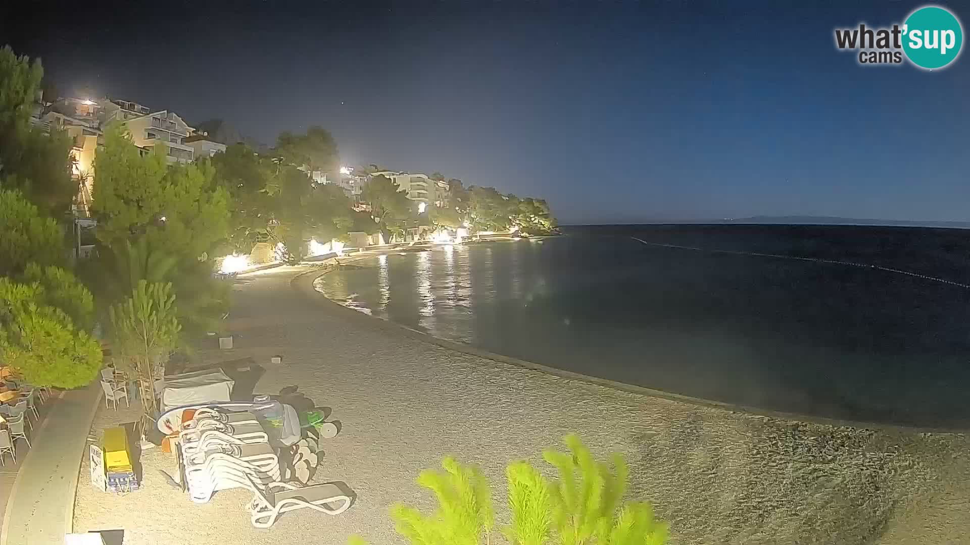 Webcam Plage Lučica Brela – Vue en direct sur la côte adriatique