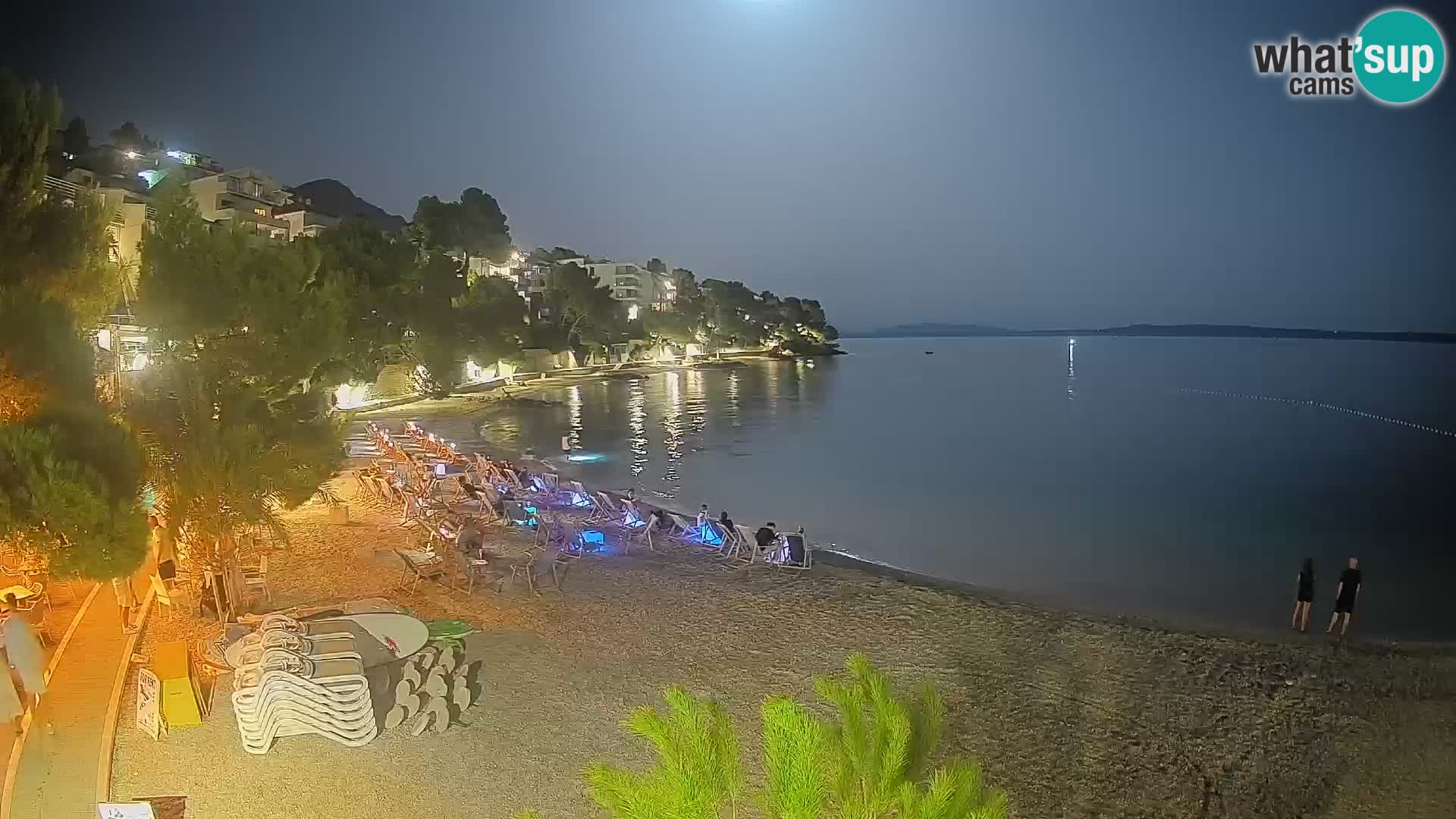 Web kamera Plaža Lučica Brela – Pogled uživo na jadransku obalu
