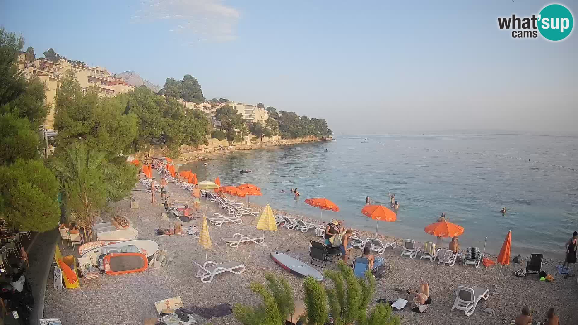 Webcam Plage Lučica Brela – Vue en direct sur la côte adriatique