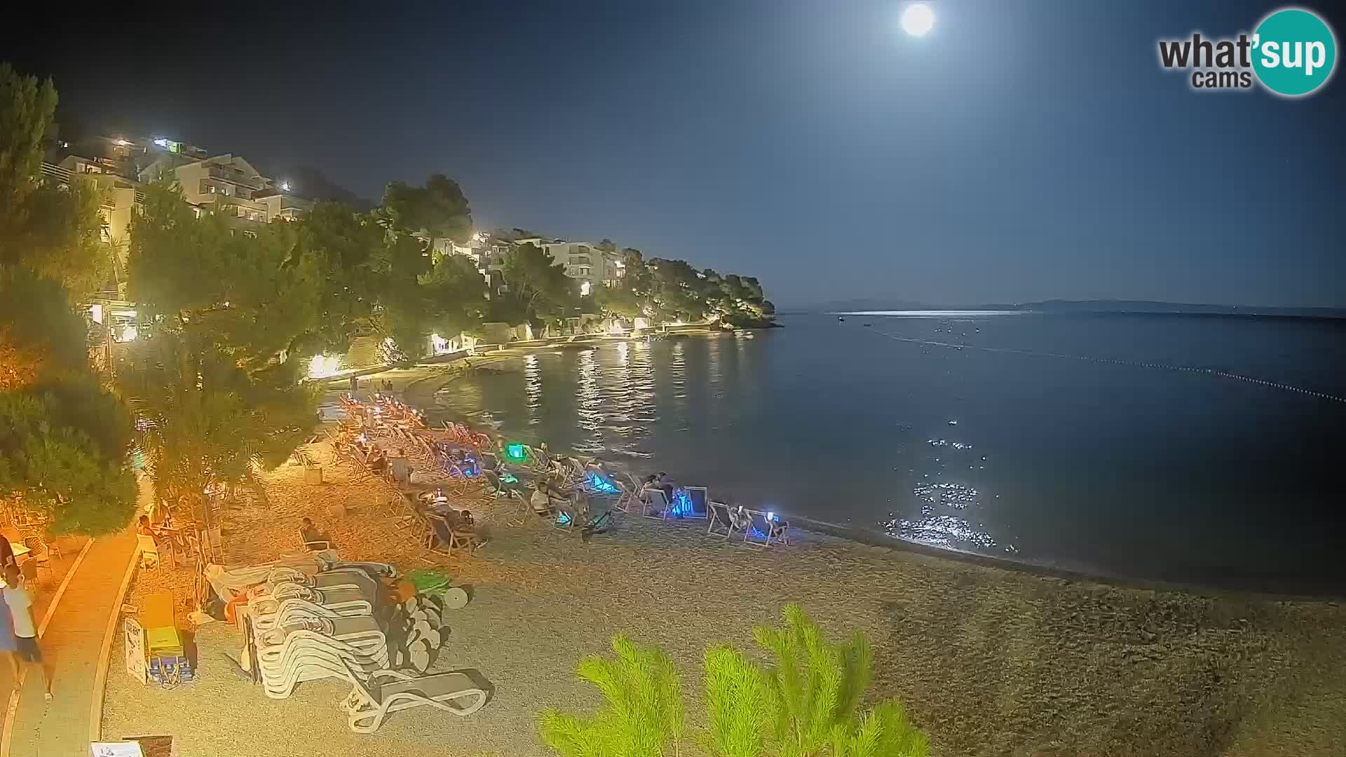 Webcam Lučica Strand Beach Brela – Liveblick von der Adriaküste