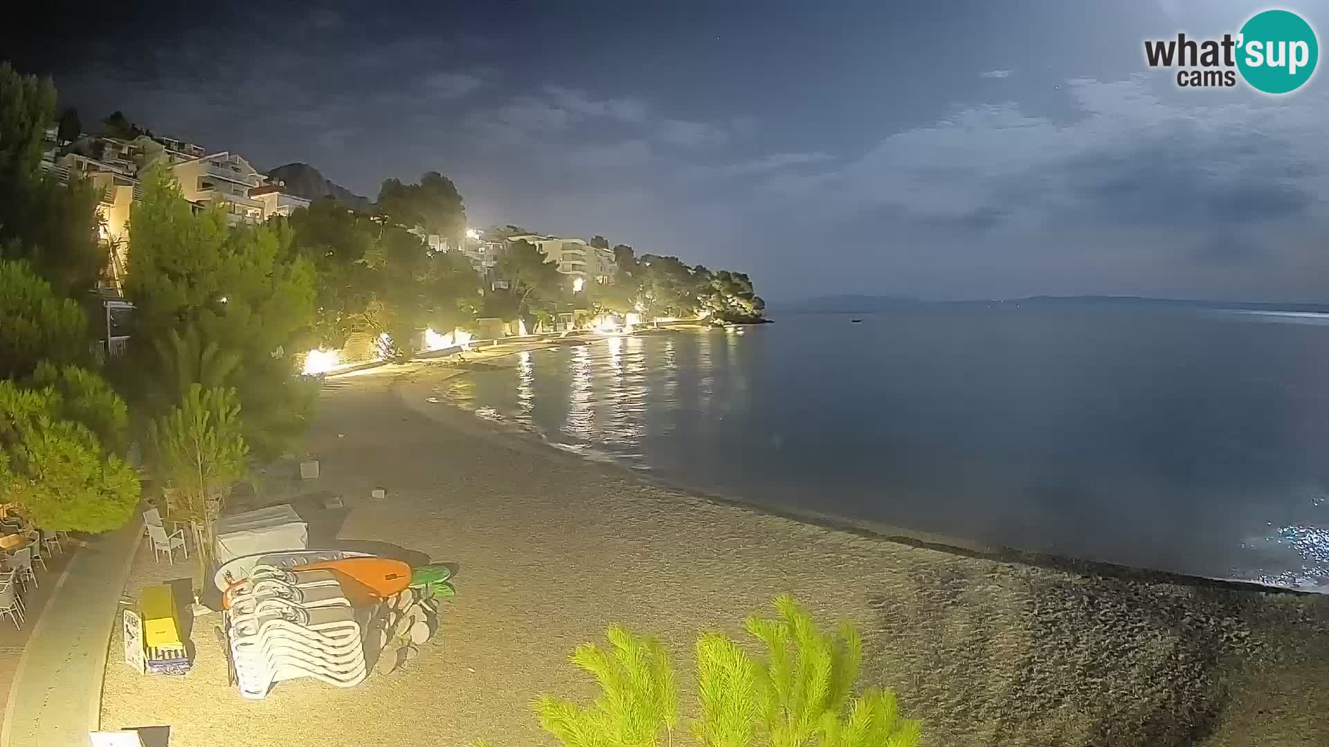 Webcam Playa Lučica Brela – Vista en directo de la costa adriática