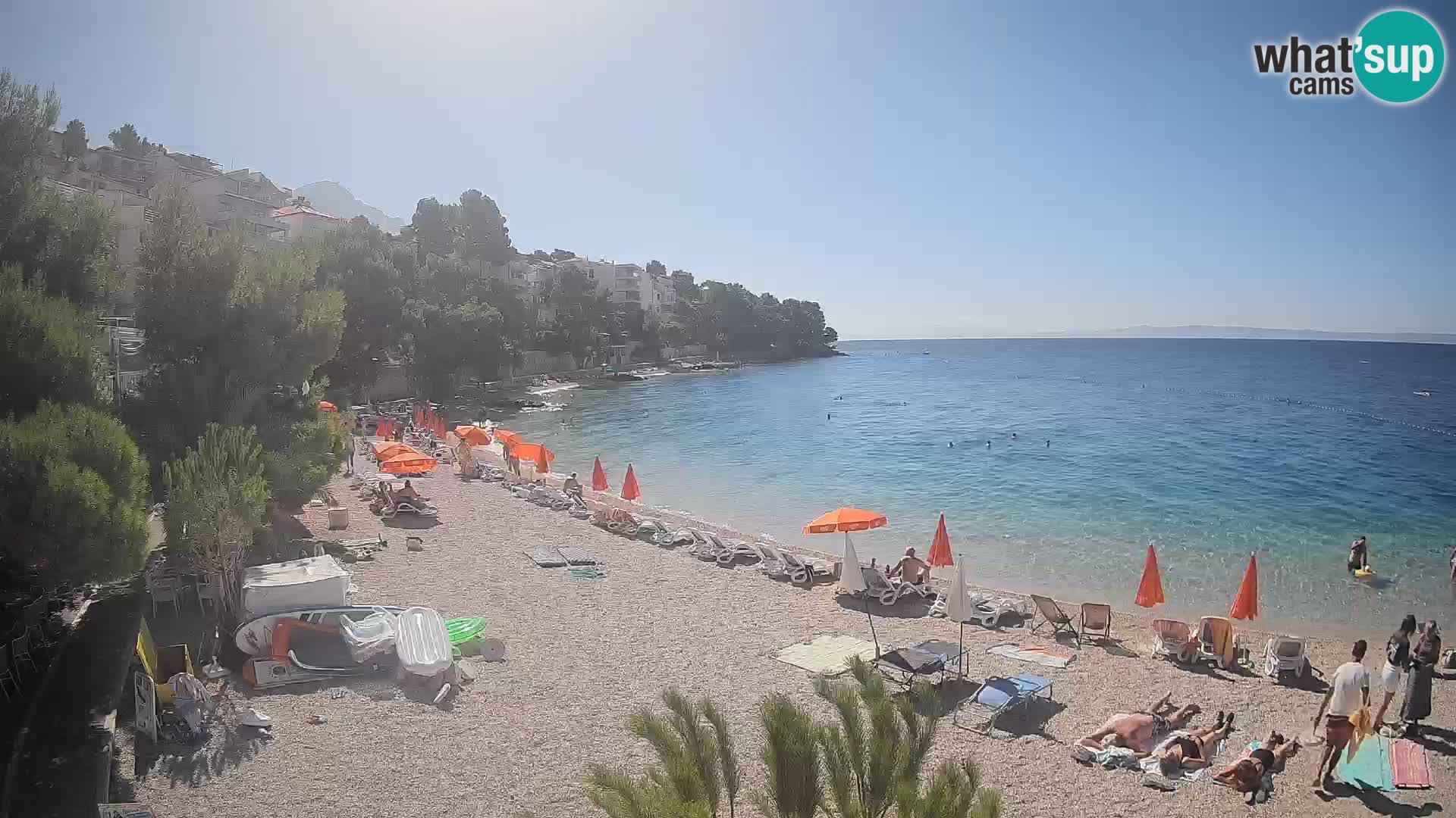Webcam Lučica Beach Brela – Live View from the Adriatic Coast