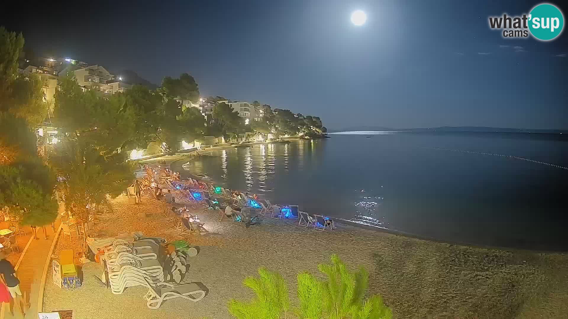 Webcam Spiaggia Lučica Brela – Vista live sulla costa adriatica