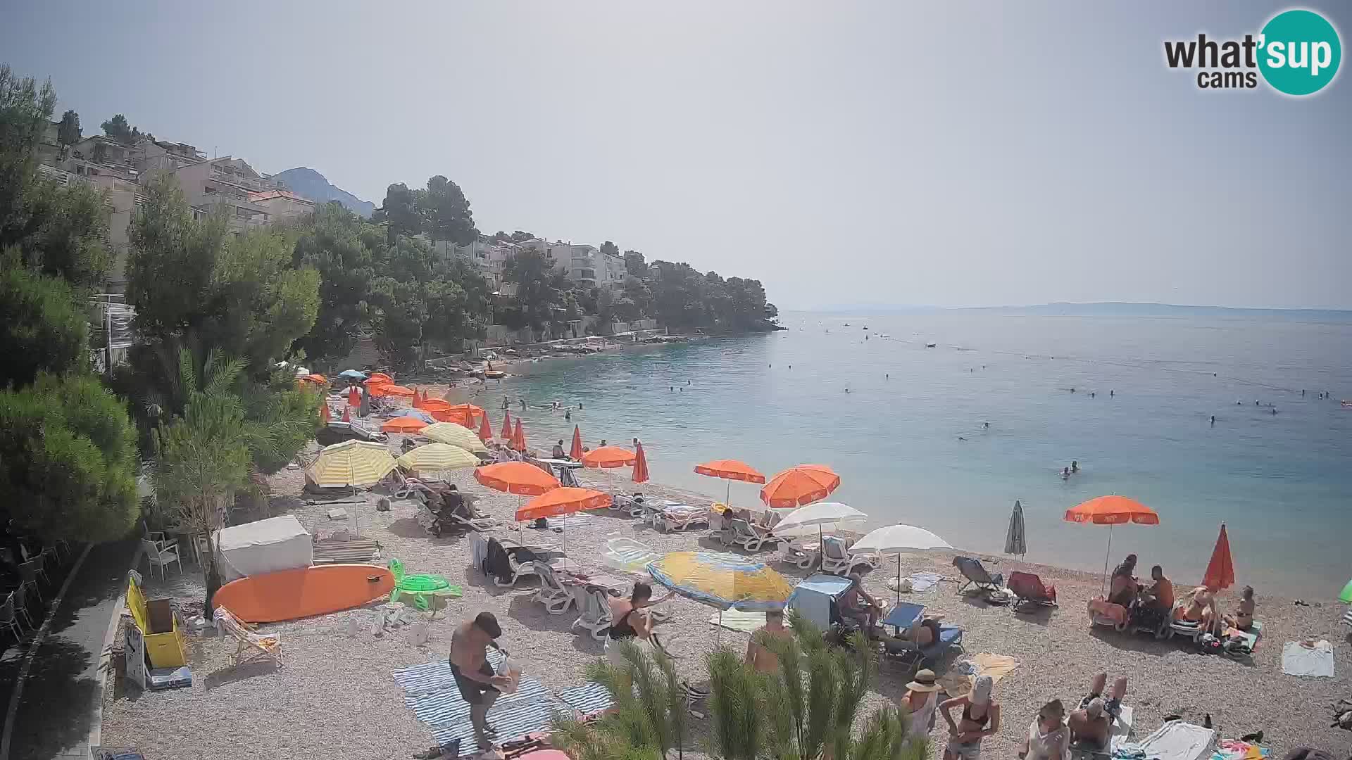 Webcam Playa Lučica Brela – Vista en directo de la costa adriática