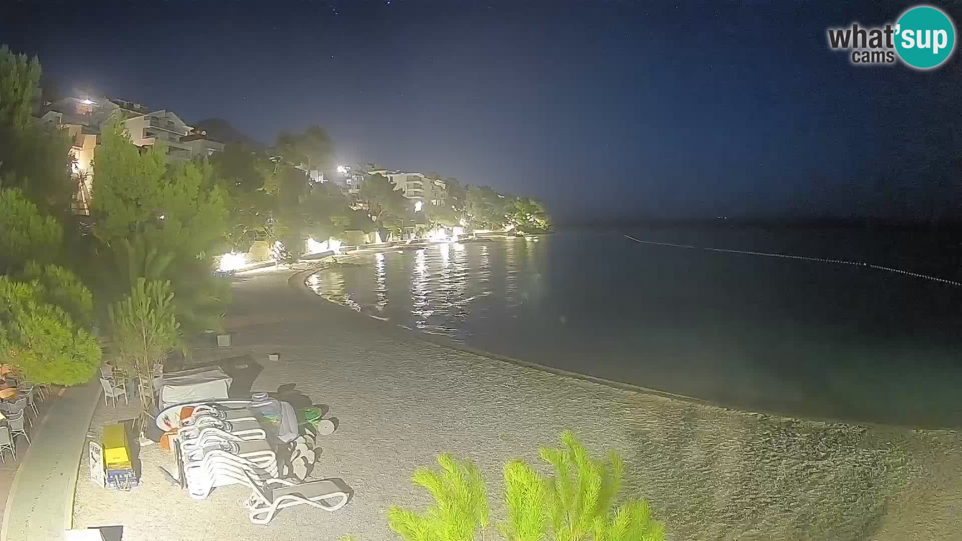 Webcam Spiaggia Lučica Brela – Vista live sulla costa adriatica