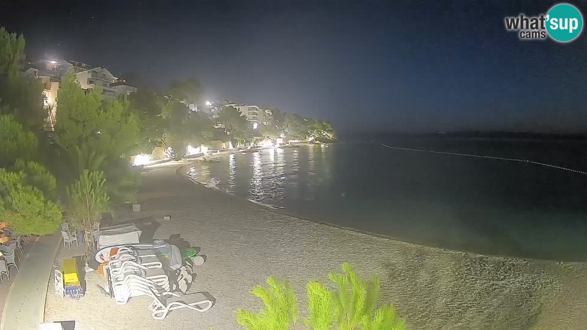Webcam Spiaggia Lučica Brela – Vista live sulla costa adriatica