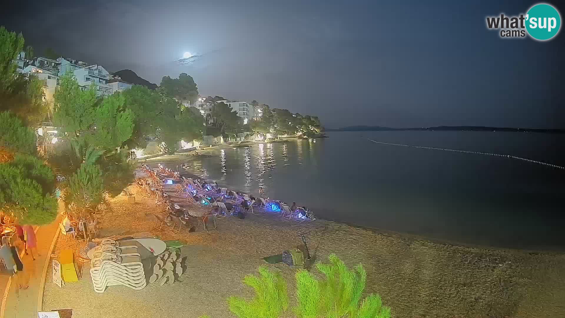 Spletna kamera Plaža Lučica Brela – Pogled v živo na Jadransko obalo