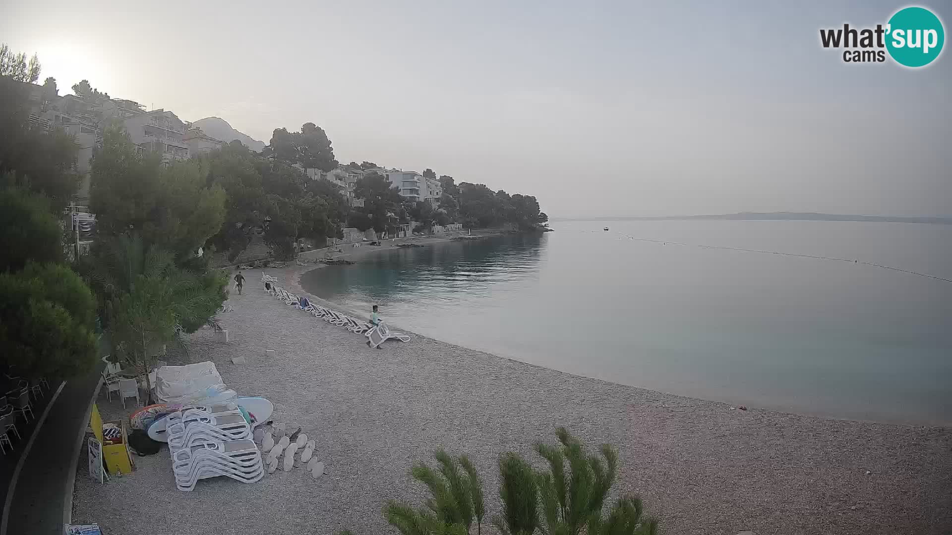 Webcam Lučica Strand Beach Brela – Liveblick von der Adriaküste