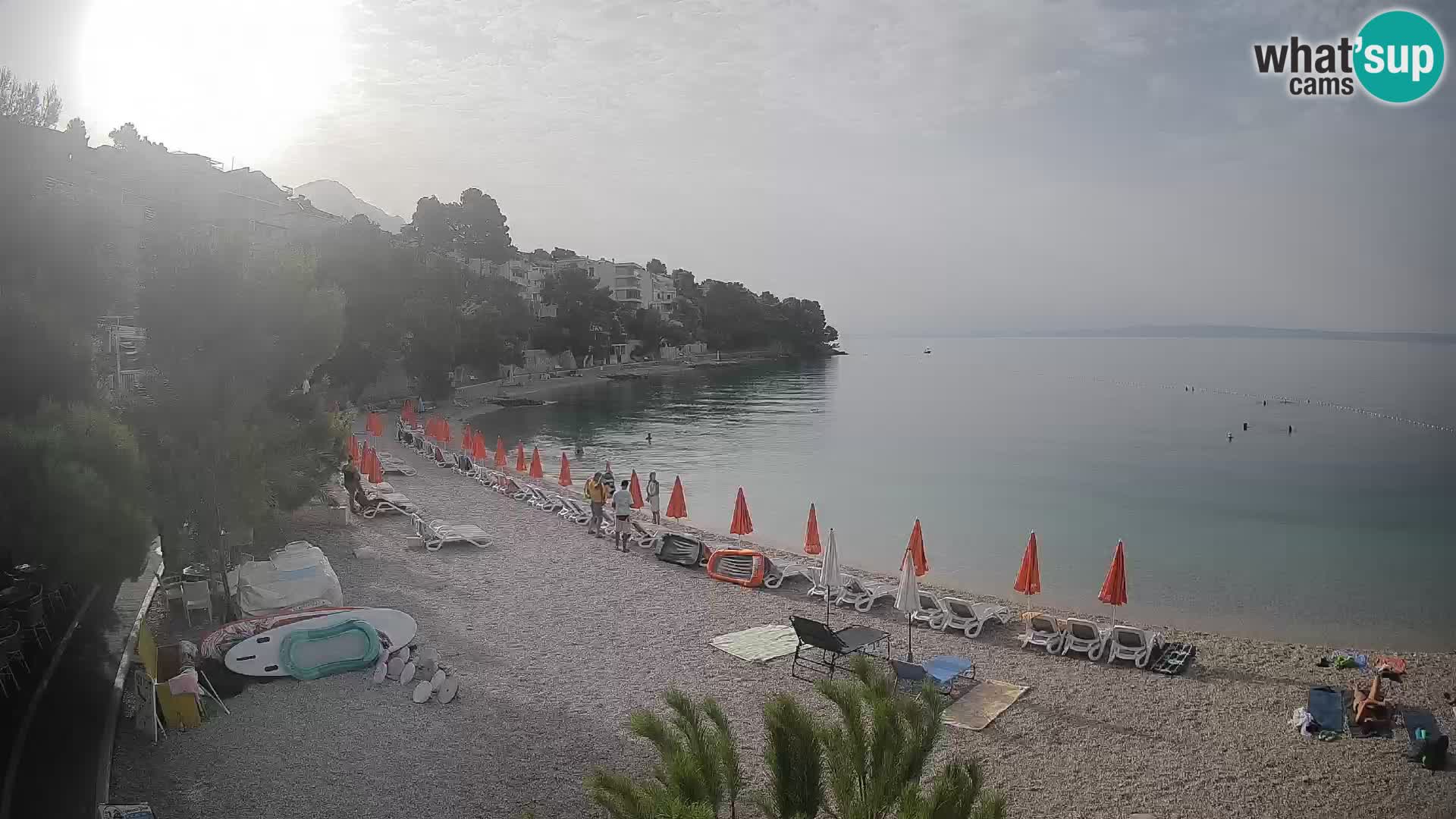 Webcam Spiaggia Lučica Brela – Vista live sulla costa adriatica