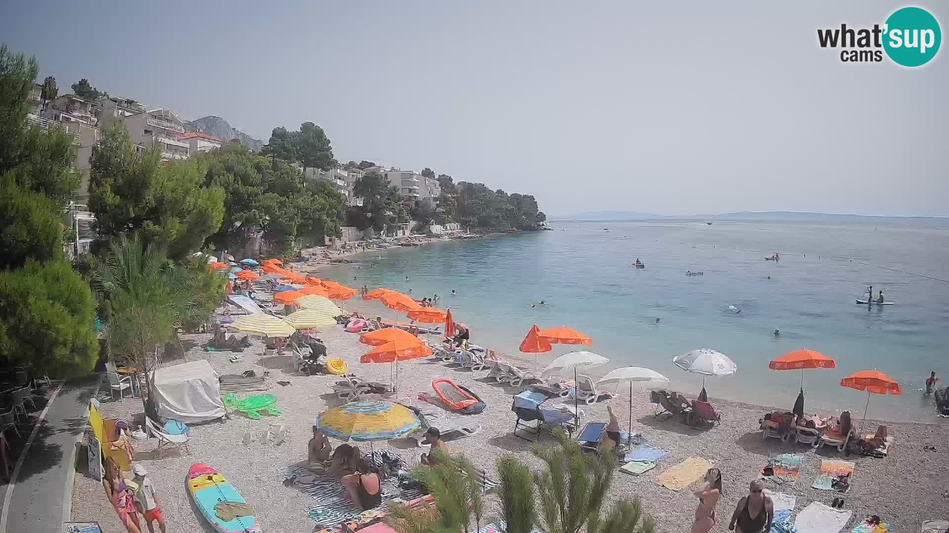 Webcam Spiaggia Lučica Brela – Vista live sulla costa adriatica
