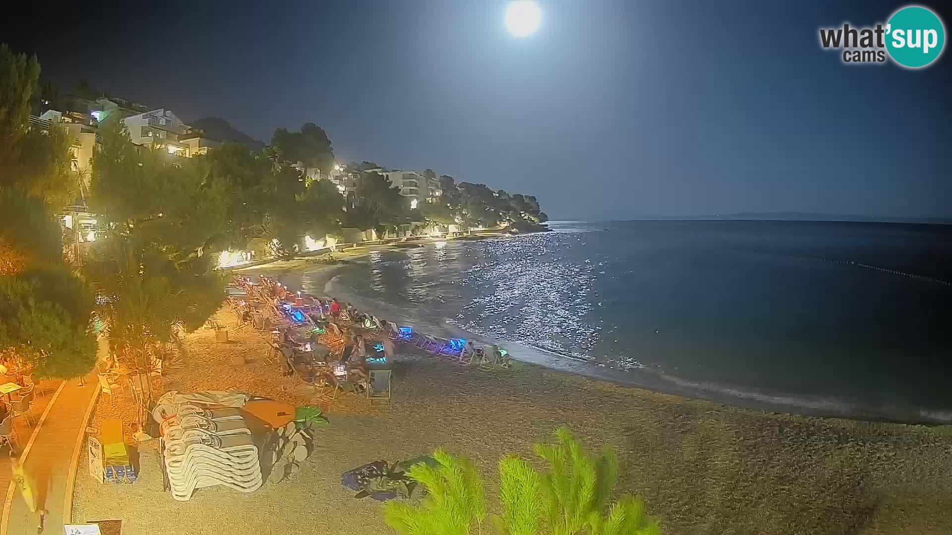 Webcam Plage Lučica Brela – Vue en direct sur la côte adriatique