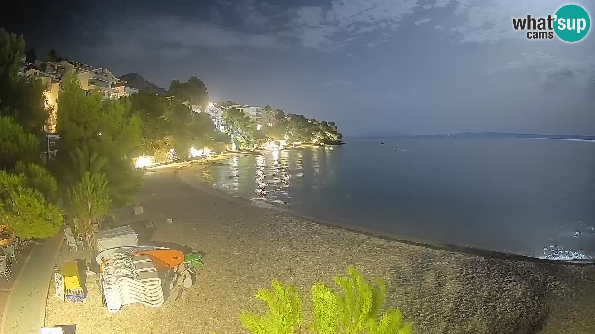 Webcam Playa Lučica Brela – Vista en directo de la costa adriática